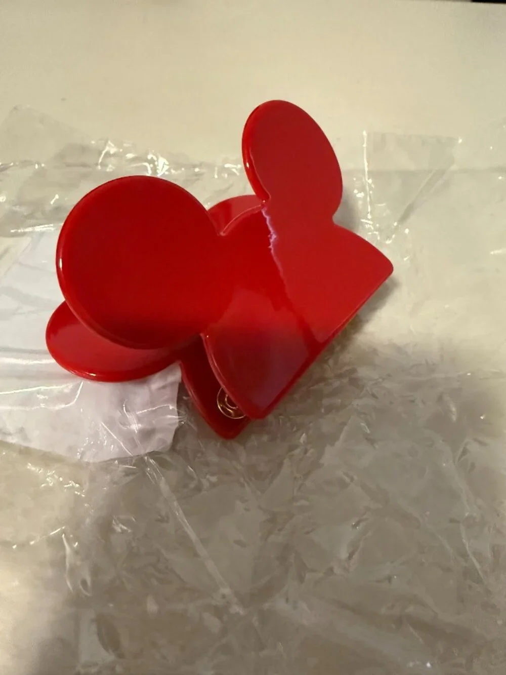 Mickey Shaped Claw Clip Hair Accessory - Red